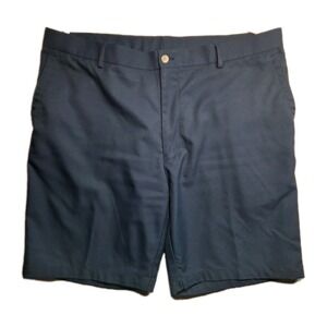 Peter Millar Salem Performance Shorts Men's 38 Navy Blue Golf Flat Front